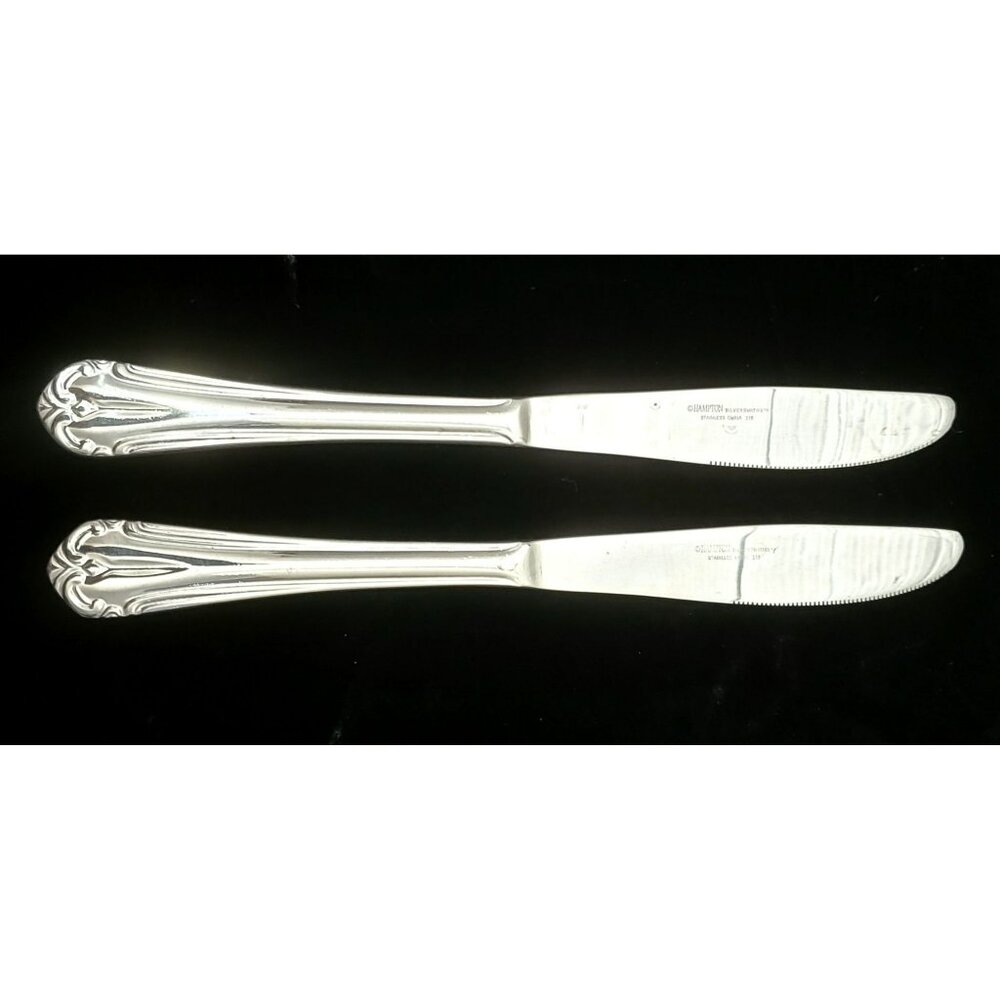 Hampton Silversmiths Katrinka 2 Dinner Knives Stainless Replacement Knife Glossy